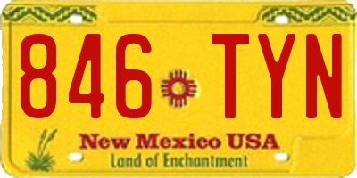 NM license plate 846TYN