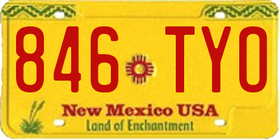 NM license plate 846TYO