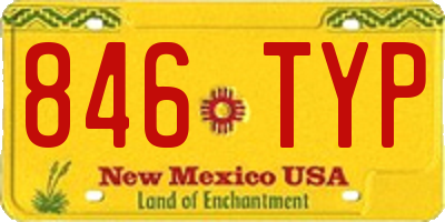 NM license plate 846TYP
