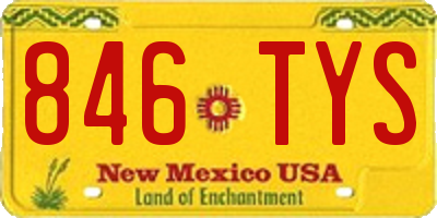 NM license plate 846TYS