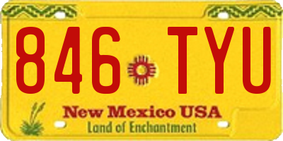NM license plate 846TYU