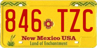 NM license plate 846TZC