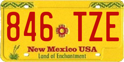 NM license plate 846TZE