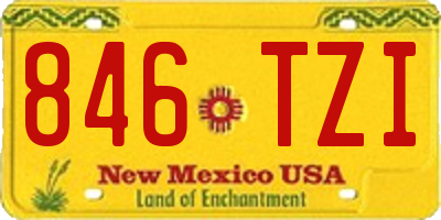 NM license plate 846TZI
