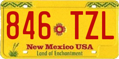 NM license plate 846TZL