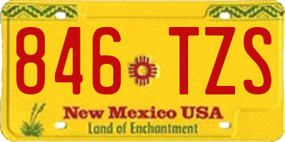 NM license plate 846TZS