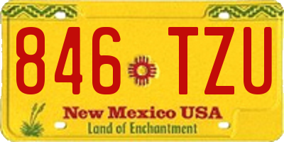 NM license plate 846TZU