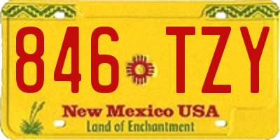 NM license plate 846TZY