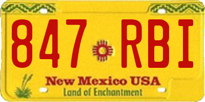 NM license plate 847RBI