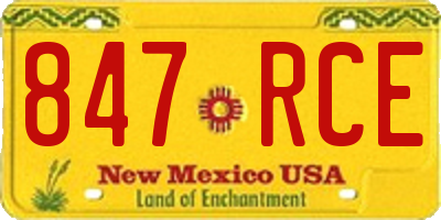 NM license plate 847RCE