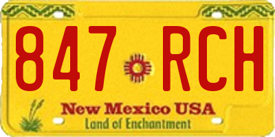 NM license plate 847RCH