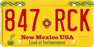 NM license plate 847RCK