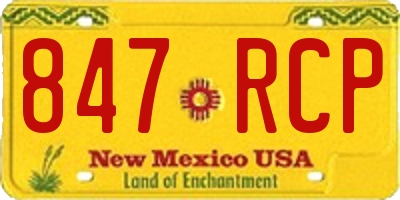 NM license plate 847RCP