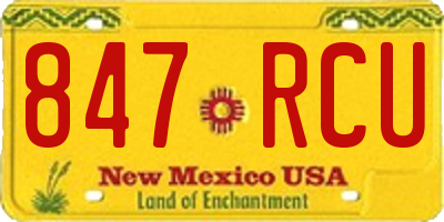 NM license plate 847RCU