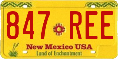 NM license plate 847REE