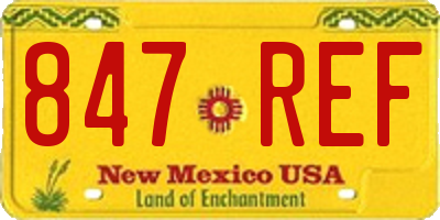 NM license plate 847REF