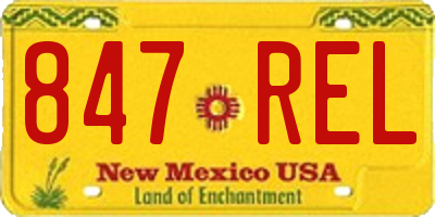 NM license plate 847REL
