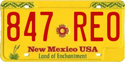 NM license plate 847REO