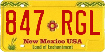 NM license plate 847RGL