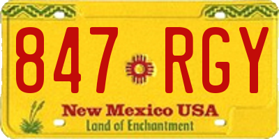 NM license plate 847RGY