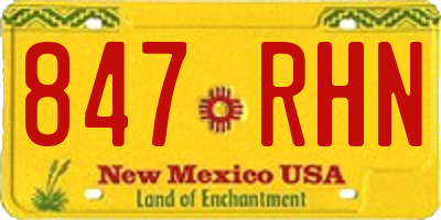 NM license plate 847RHN