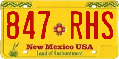 NM license plate 847RHS
