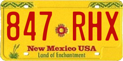 NM license plate 847RHX