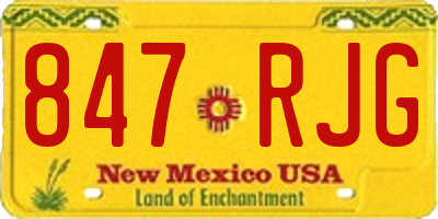 NM license plate 847RJG