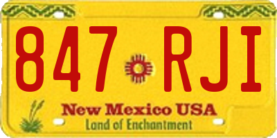 NM license plate 847RJI