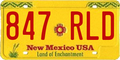 NM license plate 847RLD
