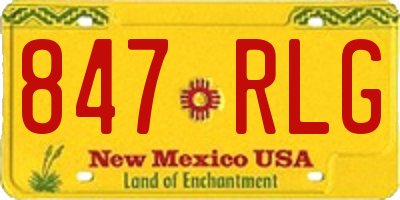 NM license plate 847RLG