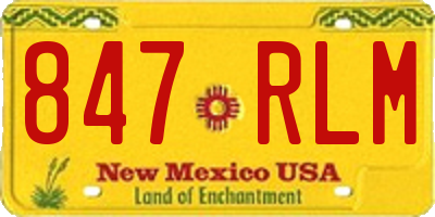 NM license plate 847RLM