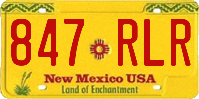 NM license plate 847RLR