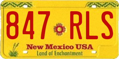 NM license plate 847RLS
