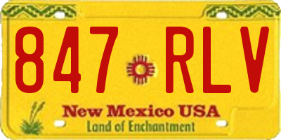NM license plate 847RLV