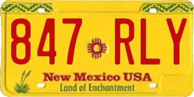 NM license plate 847RLY