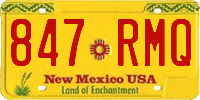 NM license plate 847RMQ