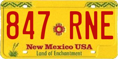 NM license plate 847RNE