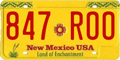 NM license plate 847ROO