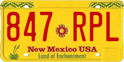 NM license plate 847RPL