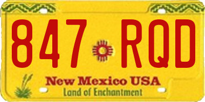NM license plate 847RQD