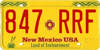 NM license plate 847RRF