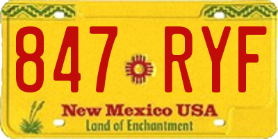 NM license plate 847RYF