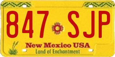 NM license plate 847SJP