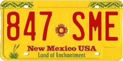 NM license plate 847SME