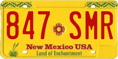 NM license plate 847SMR