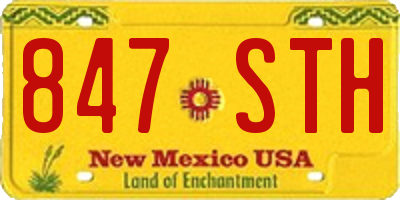 NM license plate 847STH