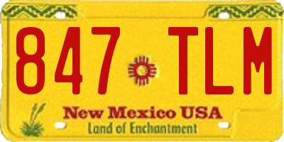NM license plate 847TLM