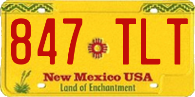 NM license plate 847TLT