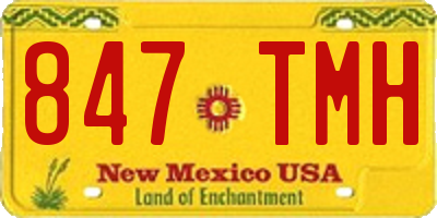 NM license plate 847TMH